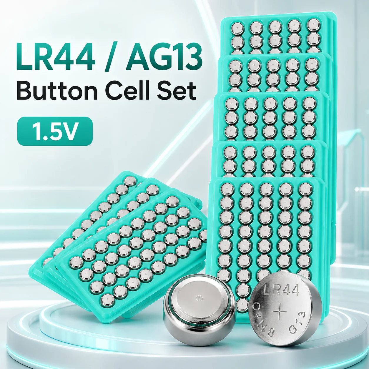 Батарейка щелочная AG13 LR44 1.55V A76 357A SR44 LR1154 SR1154 для часов, пультов, автомобильных ключей, калькуляторов, часов