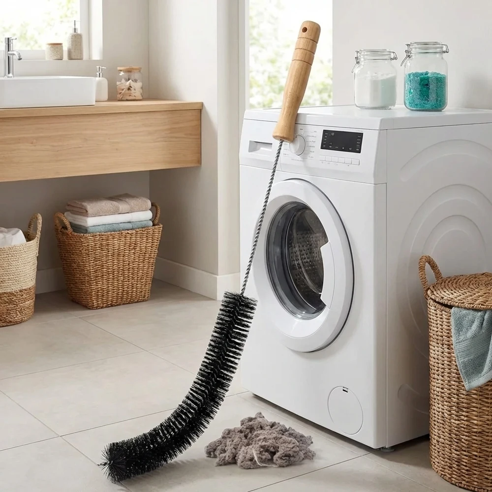 

Flexible Washing Machine & Dryer Lint Brush Long Handle Deep Cleaning Brush for Dryer Vent, Washing Machine Drum, Pipe and House