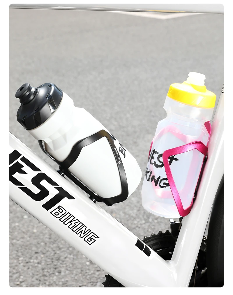 WEST BIKING Flaschenhalter aus Aluminiumlegierung, leicht, robust, Fahrrad-Wasserflaschenhalter, MTB, Rennrad, Fahrradzubehör – Detail 17
