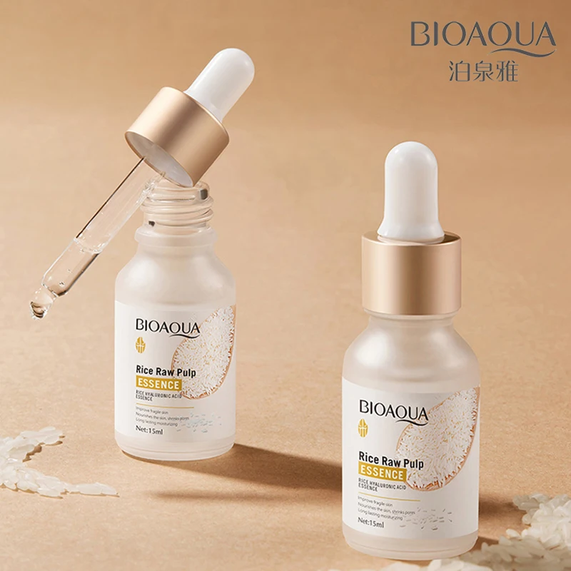 BIOAOUA Rice Hyaluronic Acid Essence Moisturizing And Moisturizing Brighten and whiten Skin Tone Improve Rough Skin Care Essence