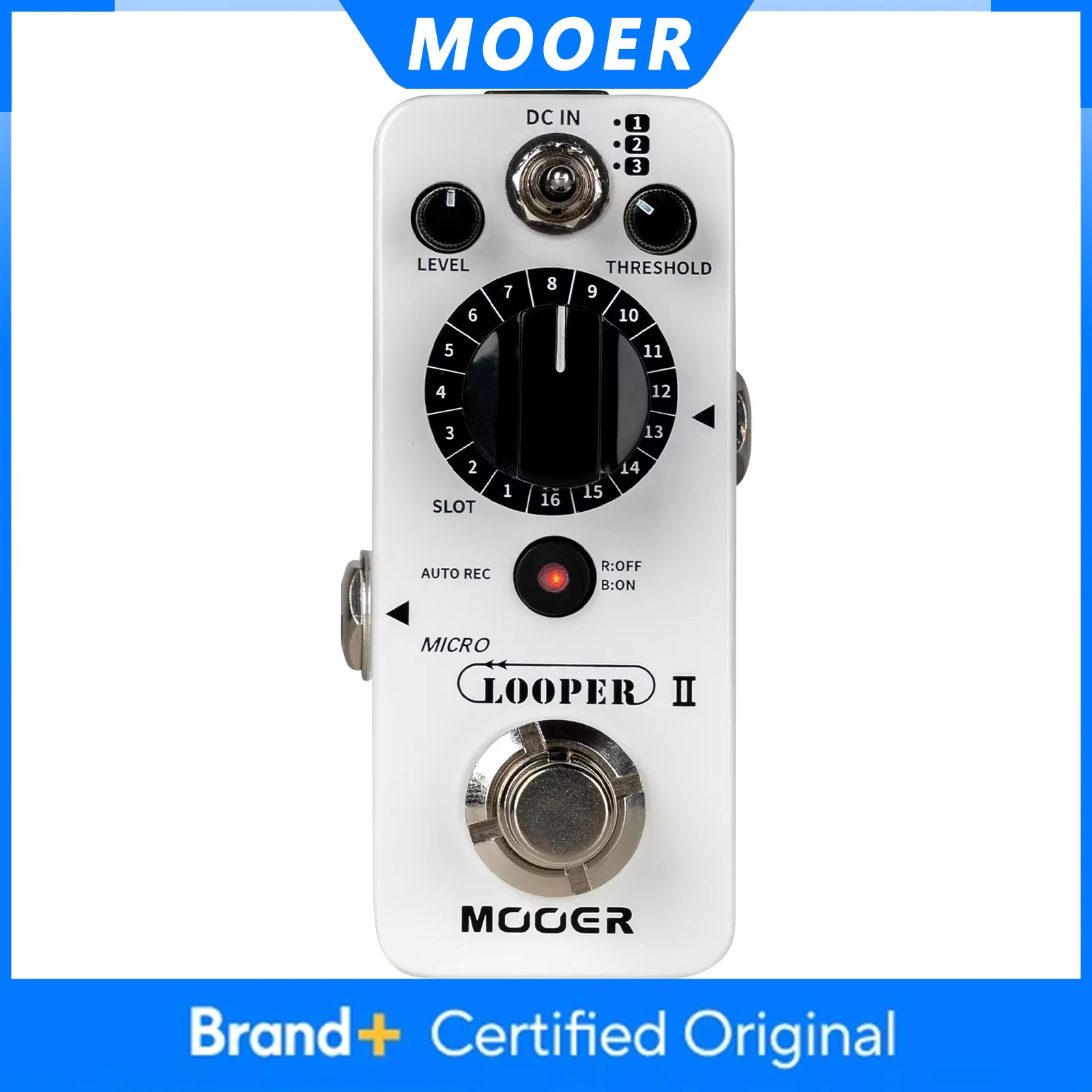 

Гитарная педаль эффектов MOOER Looper II с 48 слотами для сохранения и 480 минутами записи, функция AUTO REC, запчасти и аксессуары для гитар