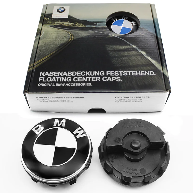 For BMW G11 G12 G30 G32 G38 G01 G08 G02 G05 F45 F46 F52 F48 F49 F39 Auto Accessories 4pcs 56mm 68mm Floating Wheel Center Caps