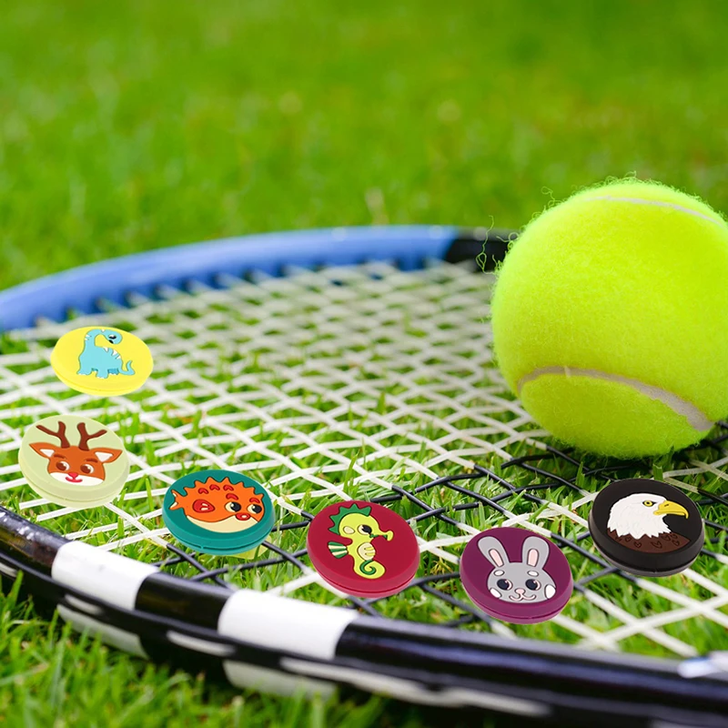 1Pc NEW Cartoon Animal Silicone Tennis Damper Shock Absorber to Reduce Tenis Racquet Vibration Dampeners tennis anti-vibrator