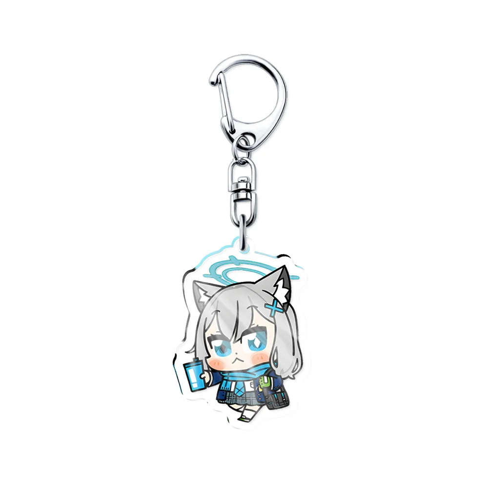 6CM Anime Blue Archive KeyChain for Men Kuromi Serika Izayoi Nonomi Pendant Key Ring Acrylic Car Key Chain Keyring Party Gift