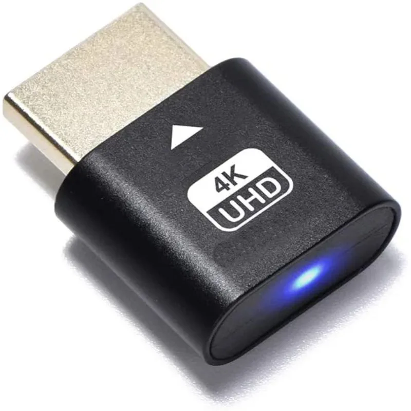 4K UHD HDMI EDID Dummy Plug Headless Virtual Display Emulator DDC Adapter For Bitcoin Mining Remote Desktop GPU Mining Rig
