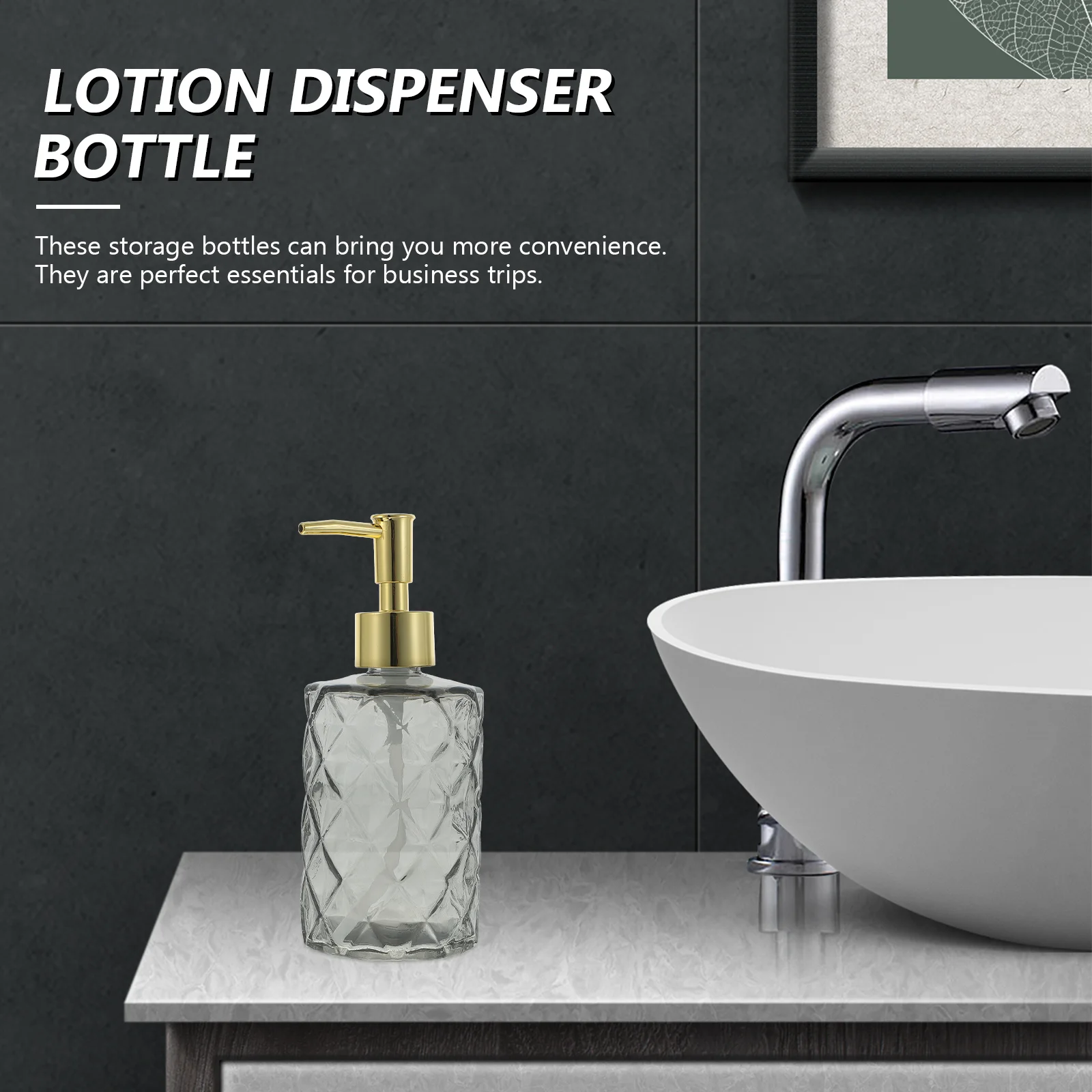 

Shampoo Dispenser Soap Dispenser Bathroom Kitchen Soap Dispenser Press Pump Bottle