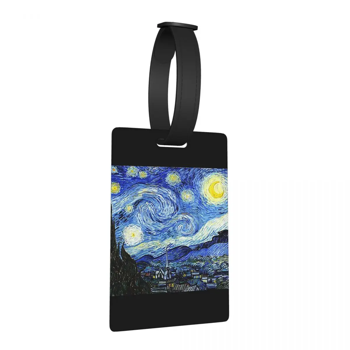 

Vincent Van Gogh Starry Night Luggage Tags Suitcase Accessories Travel Fashion Baggage Boarding Tag Label Holder ID Name Address