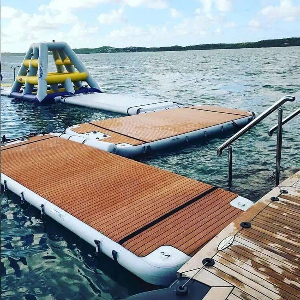 

High Quality 6x2m Yacht Dock Leisure Floating Island Yoga Inflatable Pier Fishing/Swimming Platform Floating Mat Water Platform