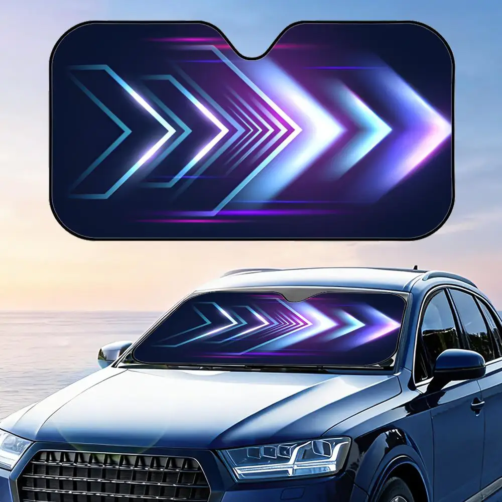 Speeding Forward Arrow Sun Visor Reusable Aluminum Foil Windshield UV Protection Heat Insulation Cover Sun Visor Shade