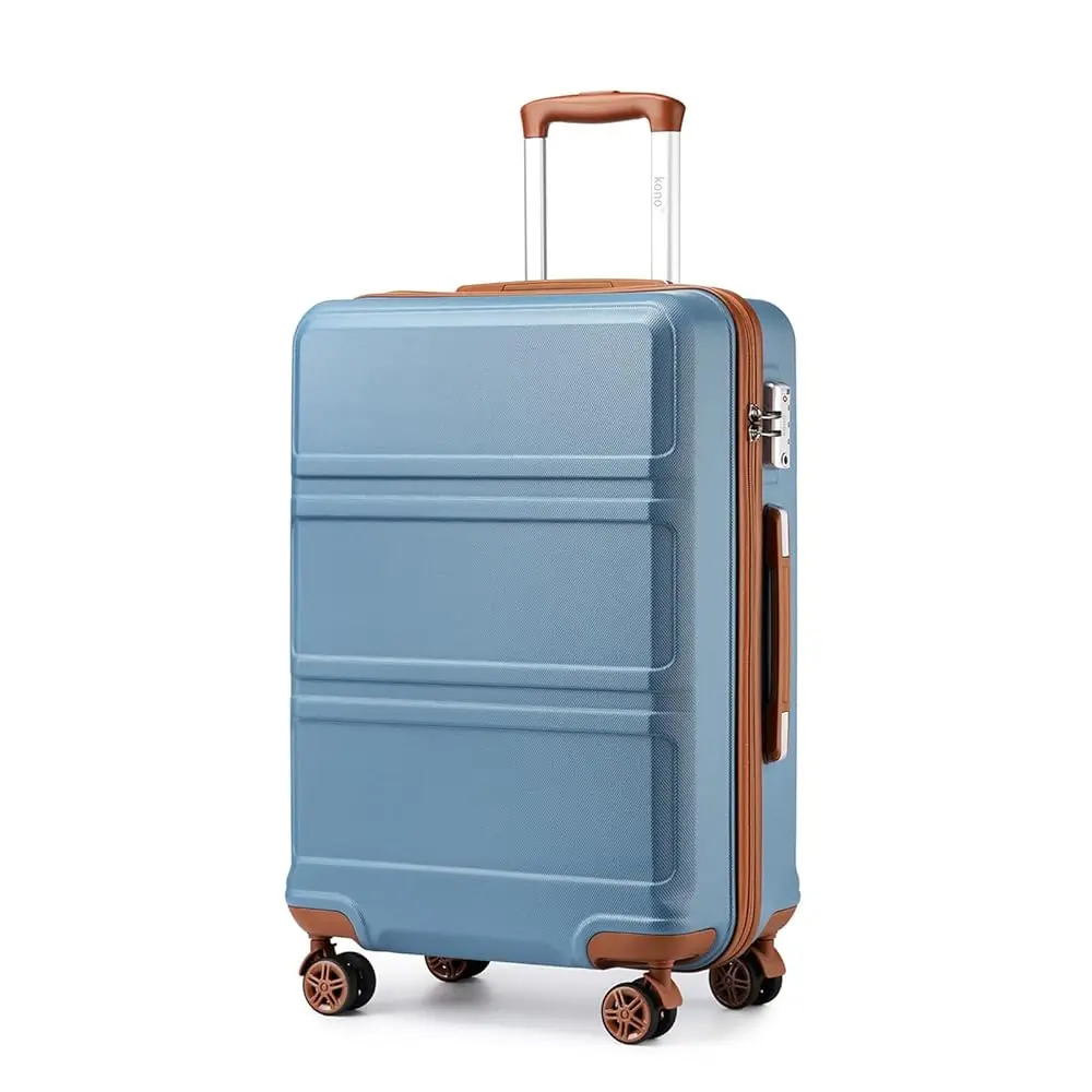 Kono Lightweight Cabin Suitcase - 20/24/28 Inch ABS Hard Shell, Fits EasyJet Under Seat, large-Compact Carry-On Trolley Case image 3