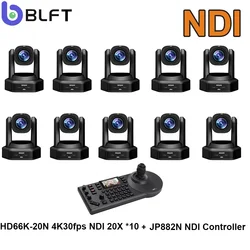 1-10pcs NDI Streaming PTZ Camera 4K 20X Zoom 3G-SDI+HDMI+IP+USB Video Conference Camera and 1pc NDI Ptz IP Keyboard Controller