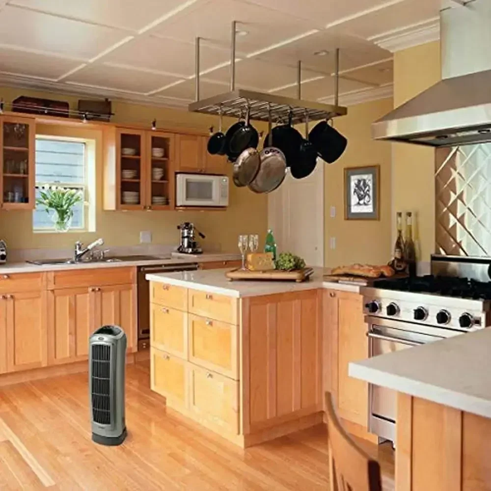 振動デジタルディスプレイ付きセラミックヒータワー,静かな熱,灰色の対流技術,1500W, 4パック