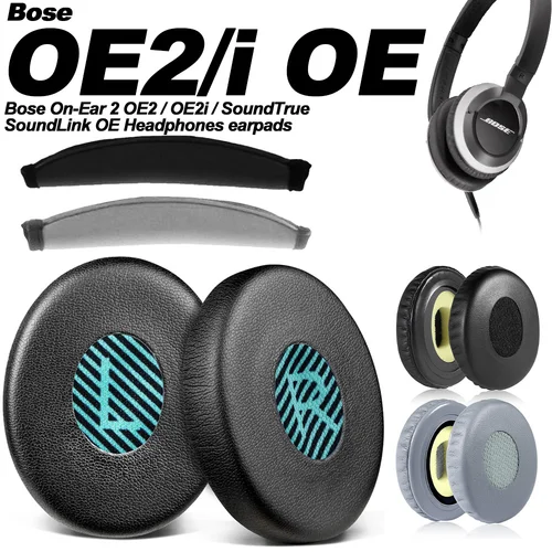 Almohadillas para los oídos con Bose On-Ear 2 OE2 / OE2i / SoundTrue SoundLink OE Almohadillas para los oídos de espuma viscoelástica de cuero proteico Reemplazo sobre la oreja