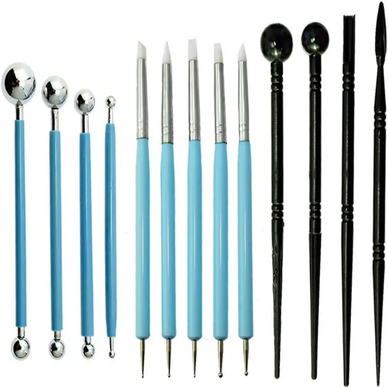 Modeling Clay Tools Set Clay Sculpting Tools Ball Stylus Tools Silicone Tip Pens Pottery Carving Tools Ceramic Dotting Tools