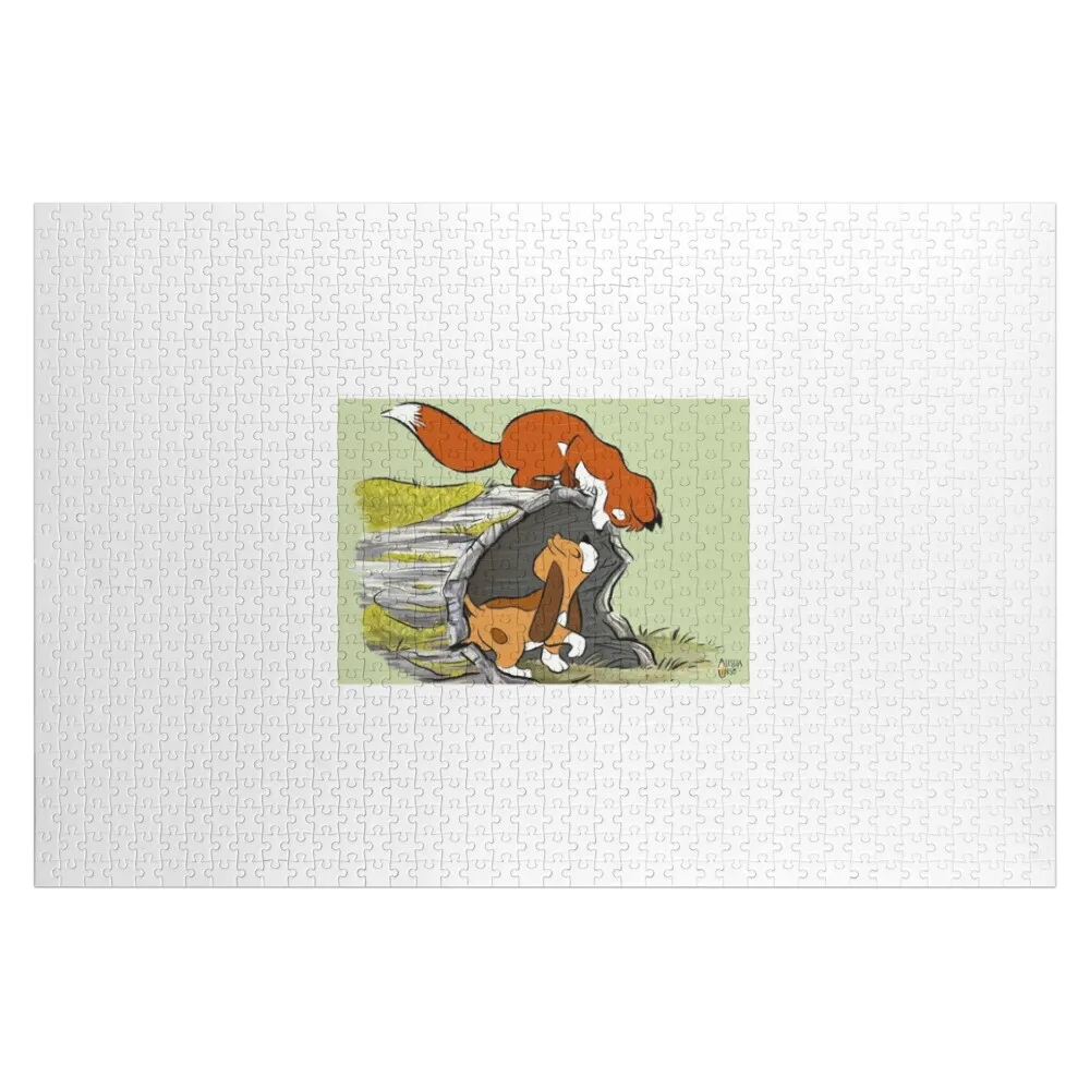 

RED AND TOBY Art print Jigsaw Puzzle Wood Name Photo Custom Personalize Custom Puzzle