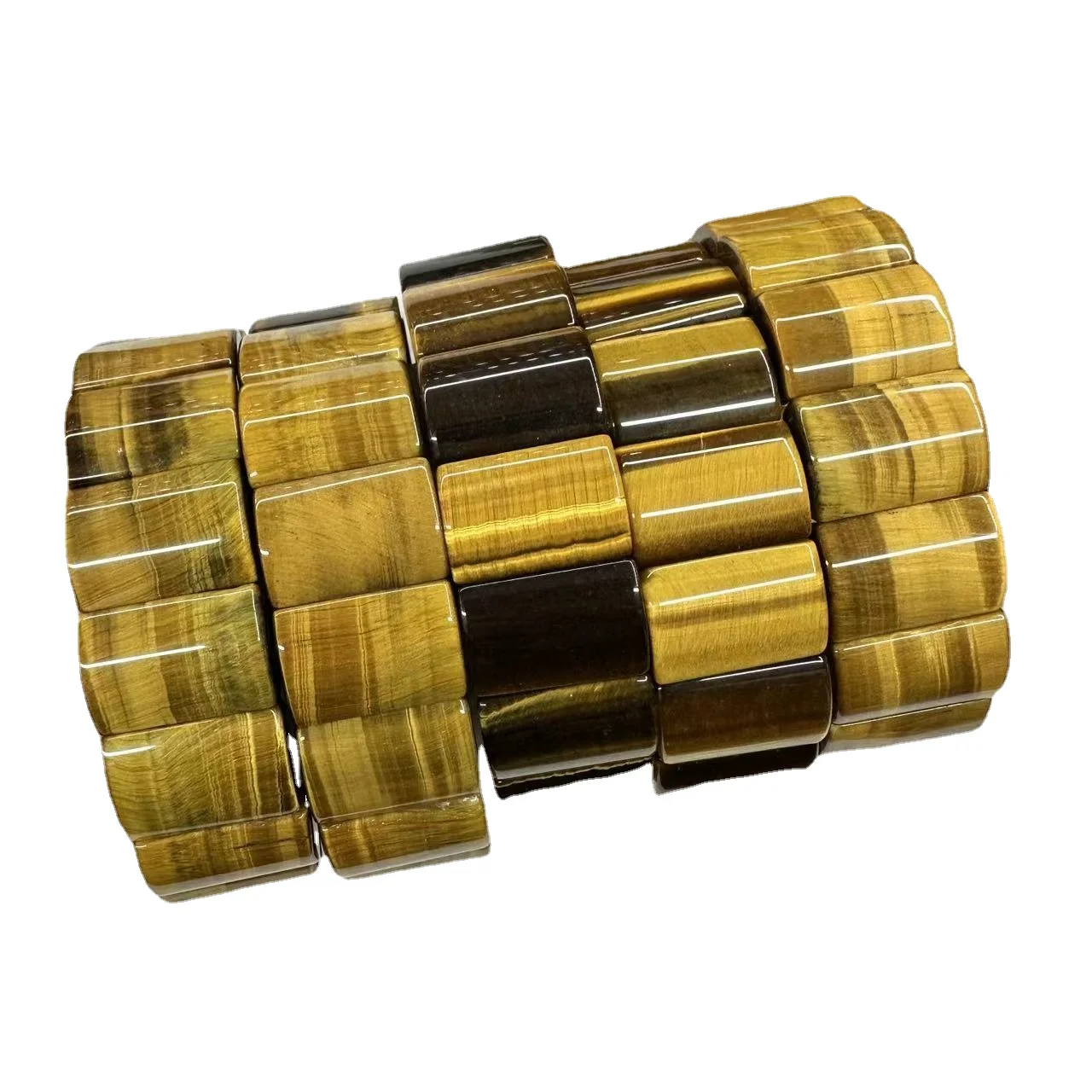 Natural Yellow Tiger's-eye Stone Stone Bracelets for Women Men Simple Energy Stone Bracelet Academic Magnetic Field Jewelry