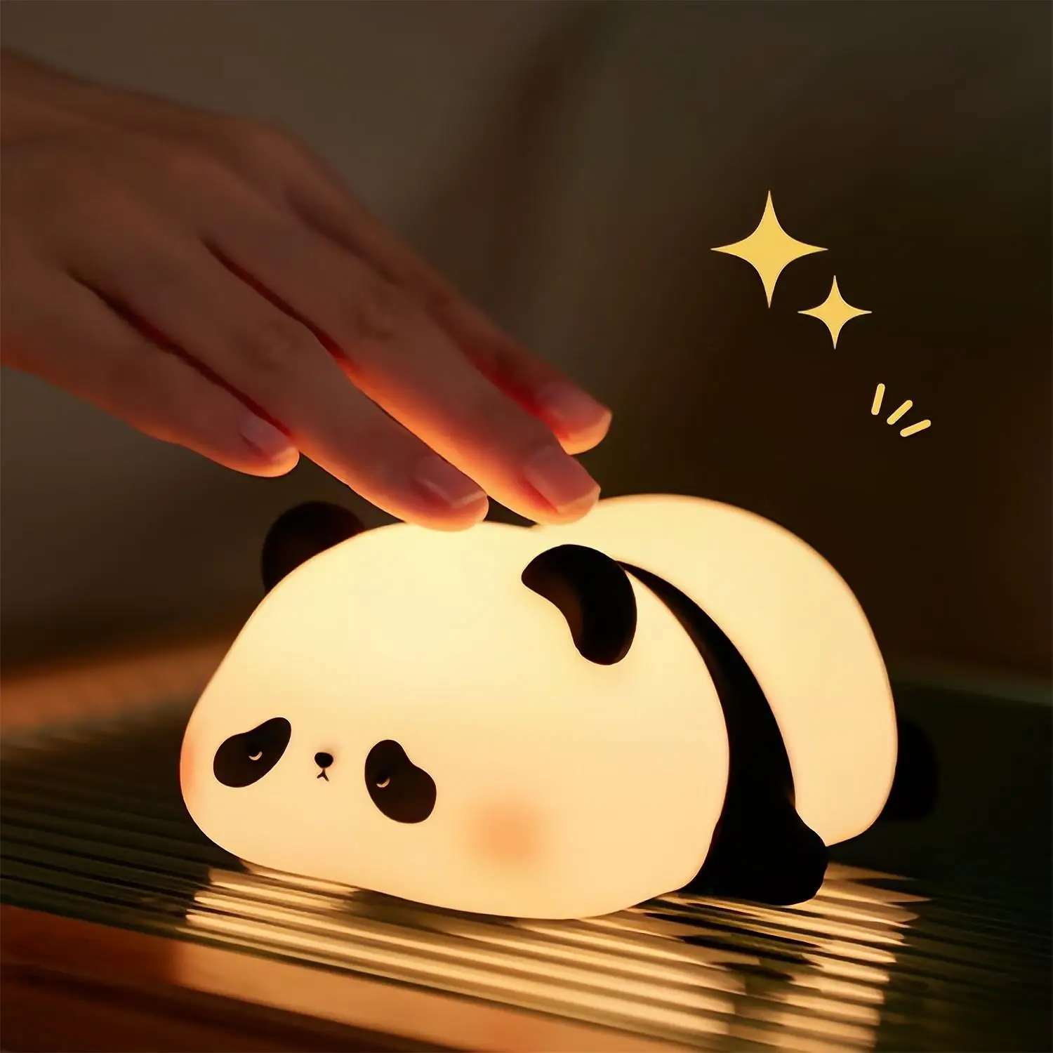 Cute Panda LED Night Lights Cartoon Animals Silicone Lamp Timing Sleeping Lamp USB Rechargeable Bedroom Decoration For Kid Gift