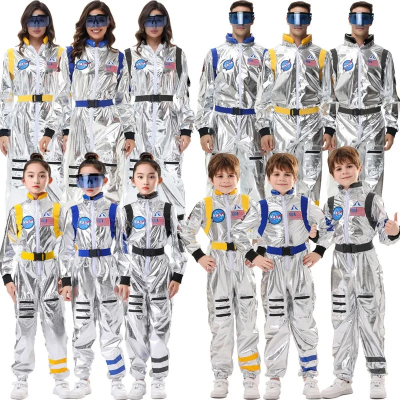 

Halloween Space Suit Costume Children's Pilot Suit Parent-Child Space Suit Adult Cosplay Outfit Wandering Earth Theme
