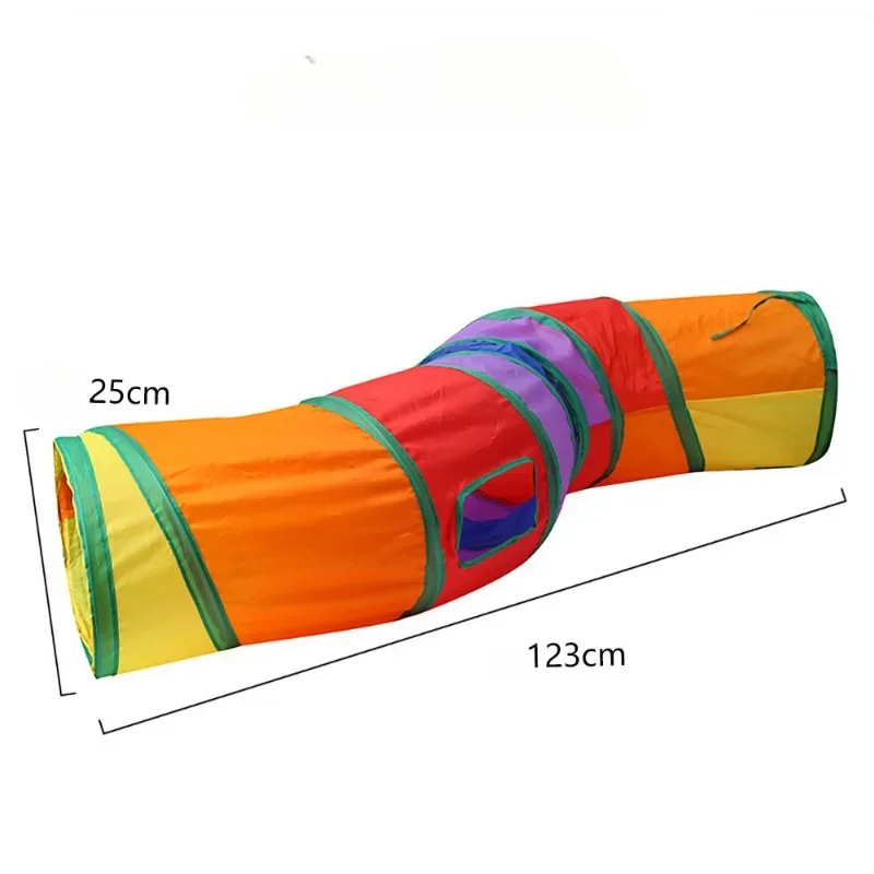 Collapsible Playing Tunnel for Cats, Connectable, Rainbow Tube Toys, Foldable Drill Hole, Kitten Colorful Pet Toys