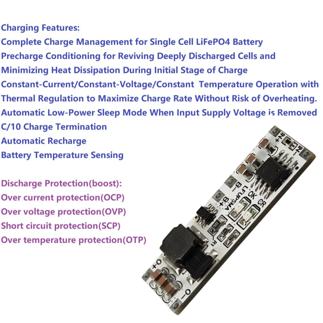 

2 IN 1 3.2V LiFePO4 Battery Charge & Discharge UPS Module 5V 9V 12V DC DC Boost Converter 32140 32700 18650 3.6V Charger Board