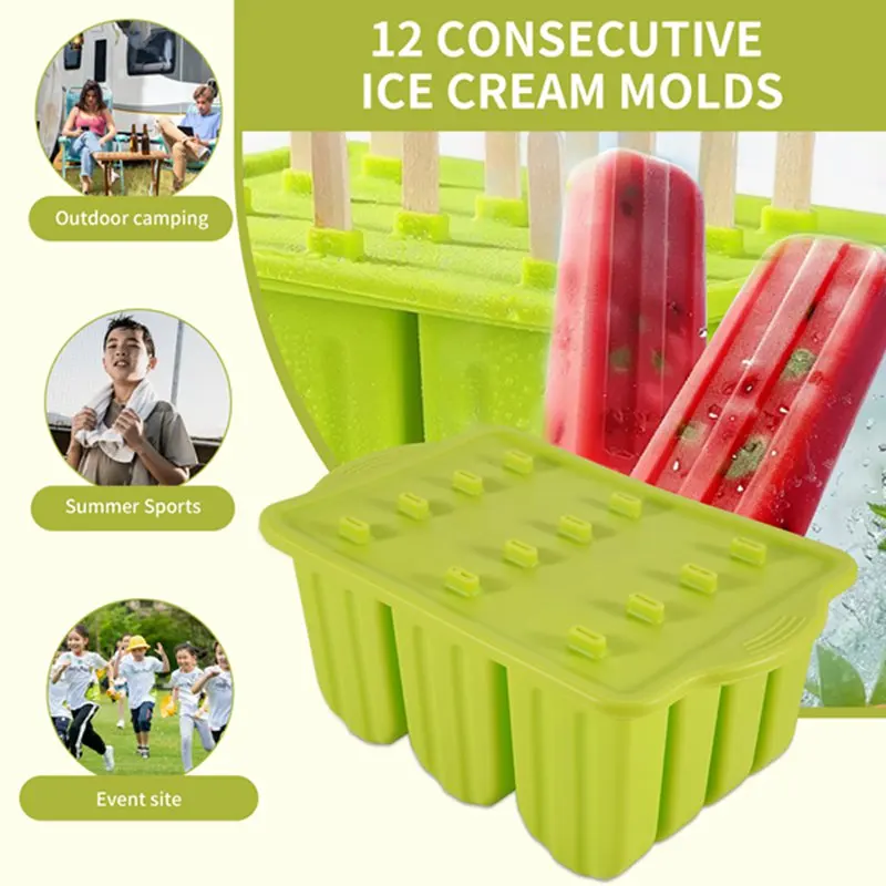 A01F-силиконовая форма для мороженого, форма для мороженого для мороженого DIY, с 50 шт., палочки для мороженого, палочки для мороженого, палочки для мороженого, палочки для мороженого