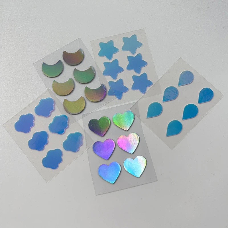 Colorful Laser Holographic Star Heart Shaped Pimple Patches Invisible Acne Removal Patches Acne Tool Pimple Acne Concealer