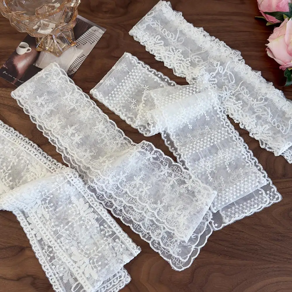 Blume Weiße Schleife Stirnband Haar Seil Haar Schal Krawatte Dekor Turban Kopftuch Spitze Frauen Schönheit Haar Zubehör Reise Foto Requisiten