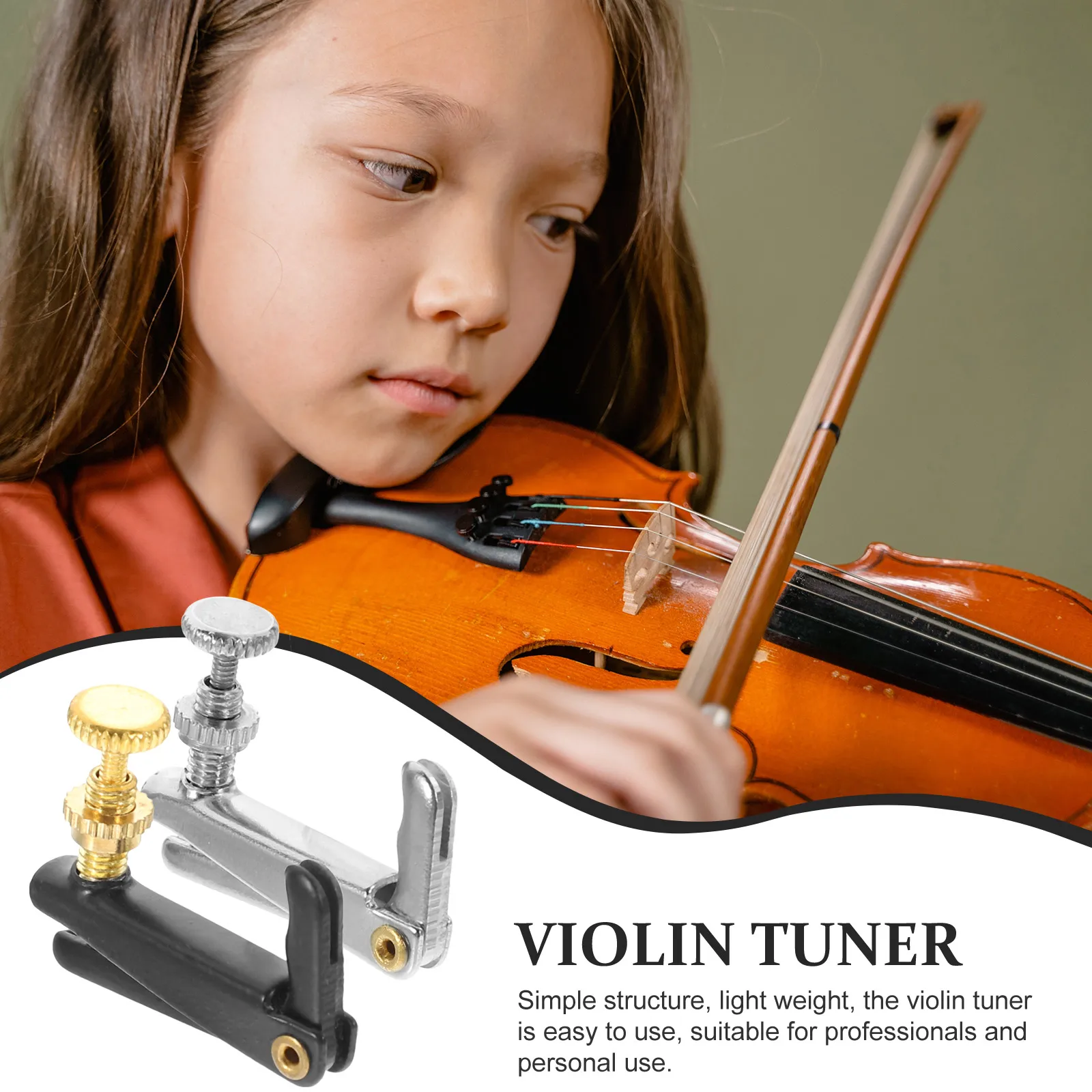 

8pcs Metal Violin Tuner Key Instrument Keys Tool Accessories Fine Tuning Sturdy Lightweight Easy Use for Violinists Beginners