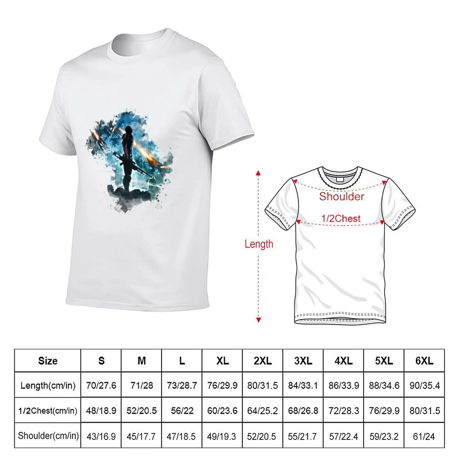 Mass Effect T-Shirt anime t shirts for man man t shirts cotton t shirt man casual T-shirt