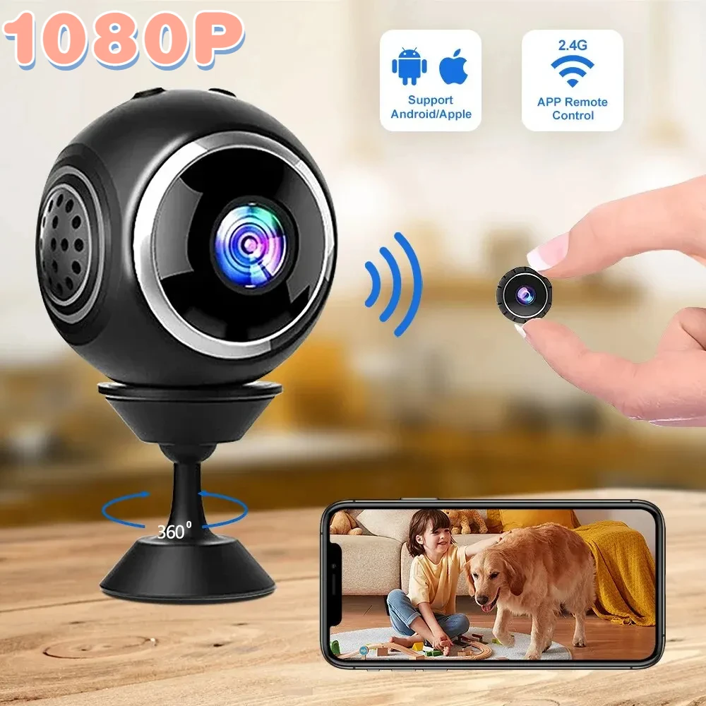 

1080P HD Mini Camera Wifi IP Smart Home Indoor Night Vision AI Human Camcorder Audio Video Wireless Security Surveillance Camera