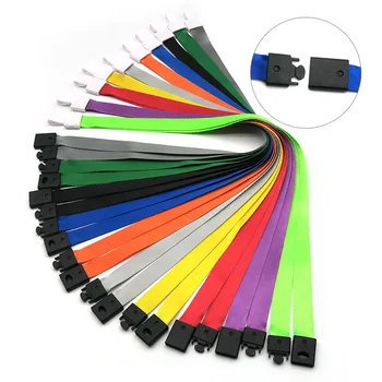 Emniyet Tokalı Kordon 1.5 cm Geniş Boyun Askısı Kart Sahipleri için İsim Kartı Öğrenci KIMLIK Kartı Yetişkin ve Çocuk Güvenlik Kordonu