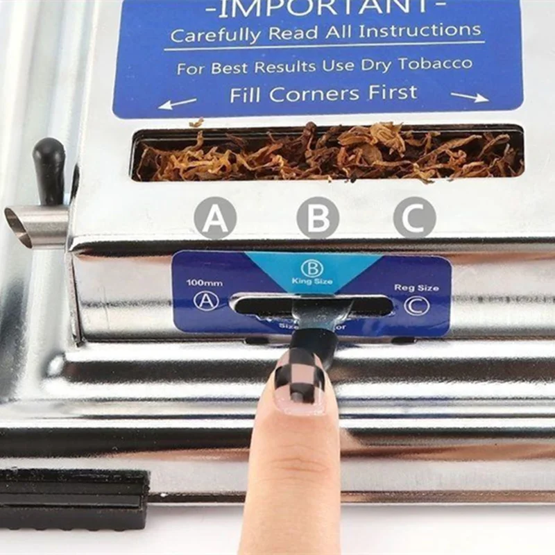 8.0MM Manual Cigarette Rolling Machine Tobacco Maker Roller Hand-cranked Cigarette Filling Machine Smoking Accessories Tools