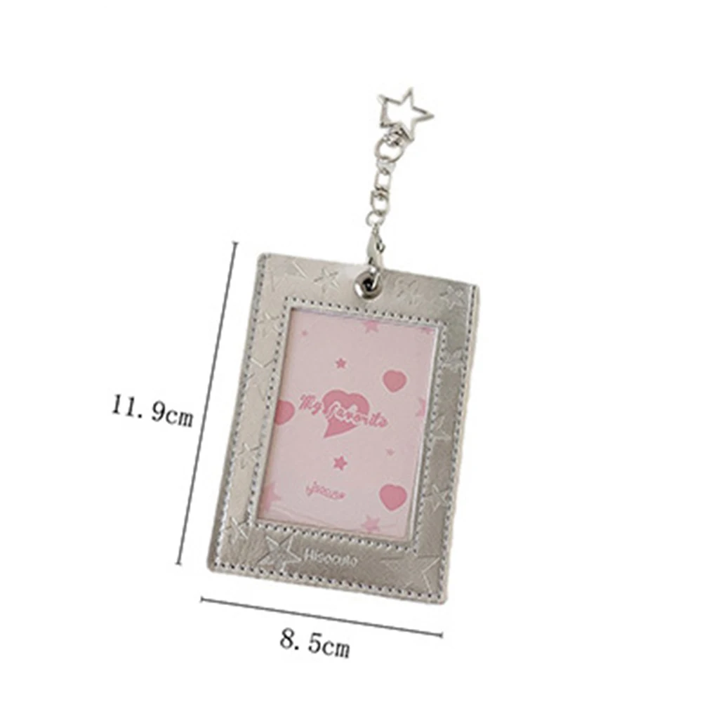 حامل بطاقات من جلد البولي يوريثان، حامل بطاقات صور نابضة بالحياة، حامل بطاقات 3 بوصة، خفيف الوزن لراكبي سلسلة المفاتيح