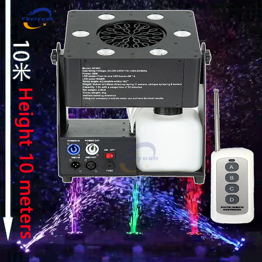 

Mini LED Bubble Machine 6x4W RGBW Stage Light Concert Party Bubble Machine DMX512 Remote Control For DJ Disco LED Stage Effect