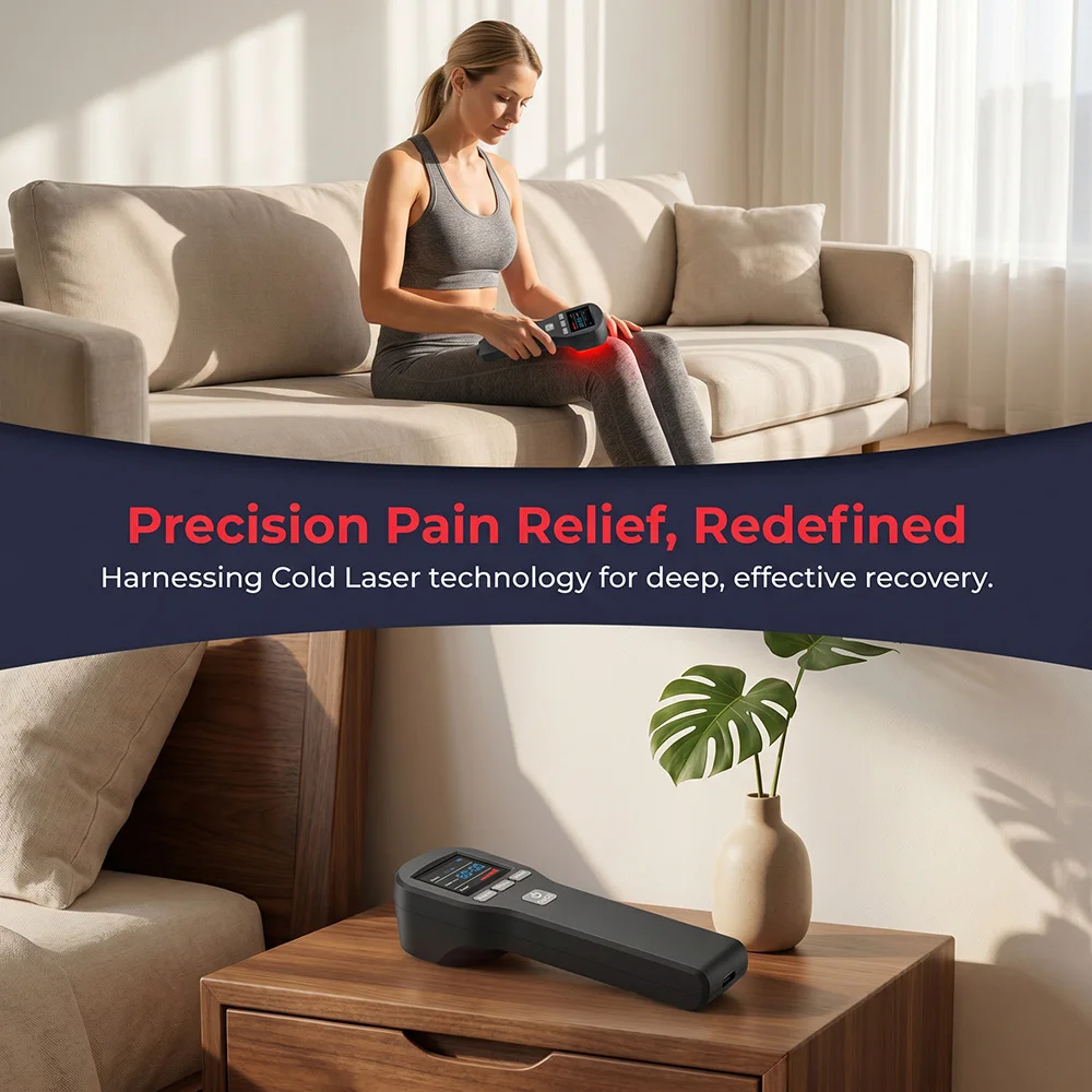 ZJZK Professioneller therapeutischer Kaltlaser 650nm 808nm Lasertherapie für Sportverletzungen, Arthritis, Muskelschmerzen, Physiotherapie zu Hause