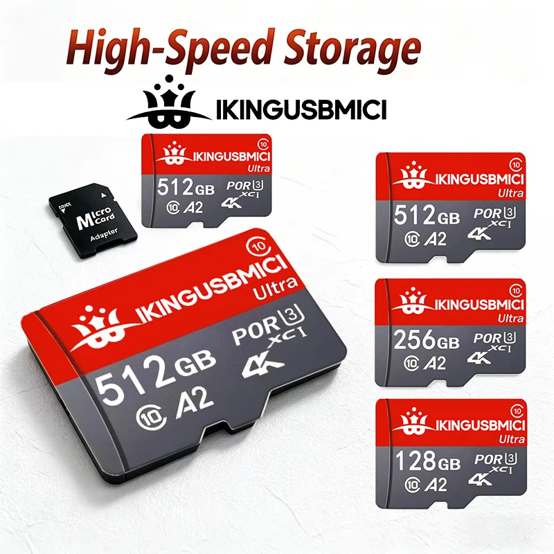 Long Lasting Memory Card 64GB 32GB 512GB SD Cards TF Cards Micro TF SD Card Write 80MB/s V10 U3 for GoPro/Router/MP3 Player