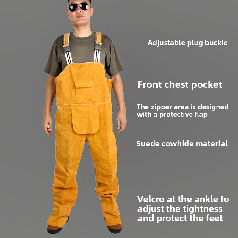 Customizable Aprons Cowhide Electric Welding Flame-retardant Suits For Both Men And Women Wear-resistant Heat-insulating