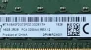 

For 16G MTA18ASF2G72PDZ-3G2E1TG 2RX8 PC4 3200AA