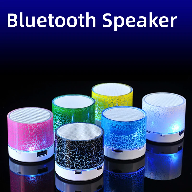 New Mini Portable Car Audio A9 Dazzling Crack LED Wireless Bluetooth 4.1 Subwoofer Speaker TF Card