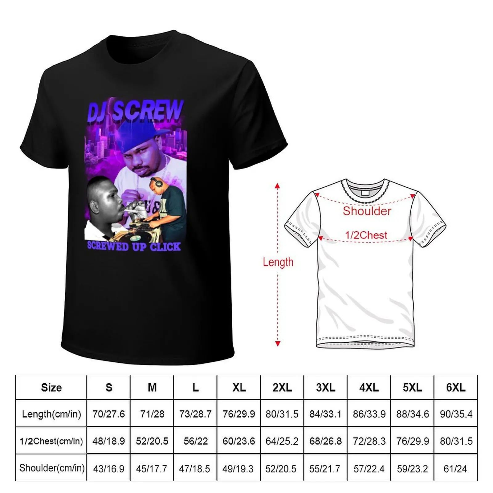 Dj Screw T-Shirt Regular Fit Plain Tee Shirt