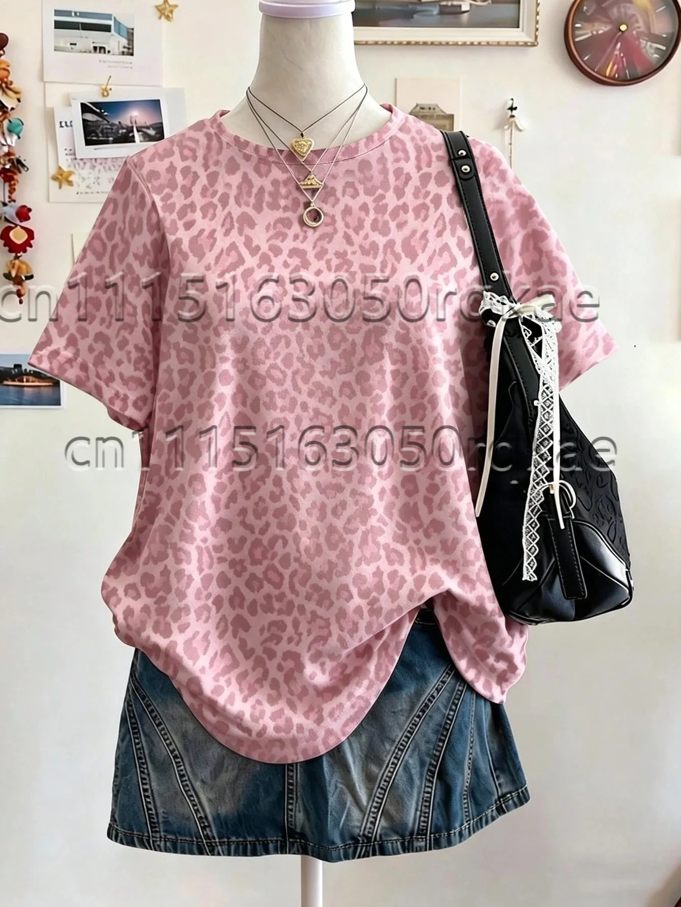 2026 Trendige Damen-T-Shirts mit Streifendesign und Musterdruck, Sommer-Streetwear, Minimalistisches Lässiges Kurzarm-T-Shirt für Damen – Detail 8