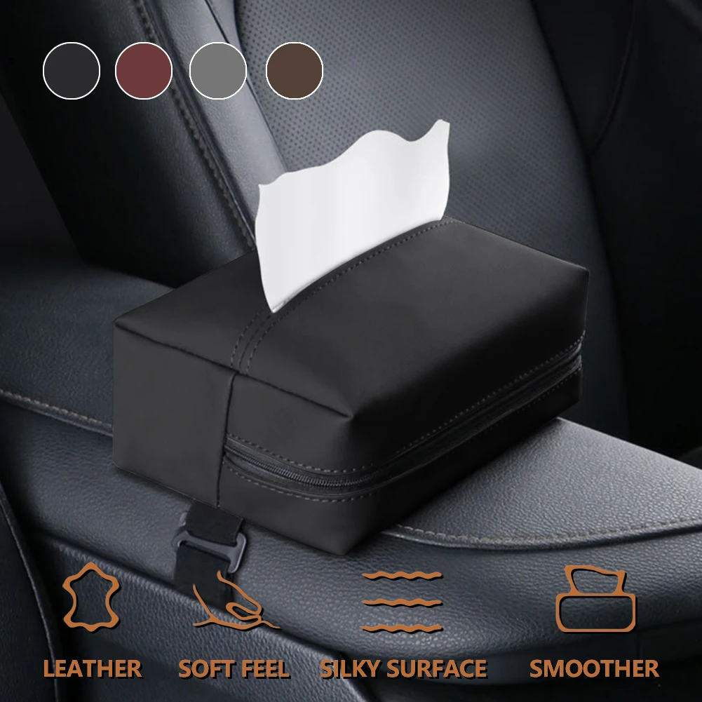 Кожаный автомобильный солнцезащитный козырек, коробка для салфеток, подвесной держатель на спинку сиденья, подлокотник для Hyundai I20 I30 IX35 I10 Sonata Santa Fe Ioniq