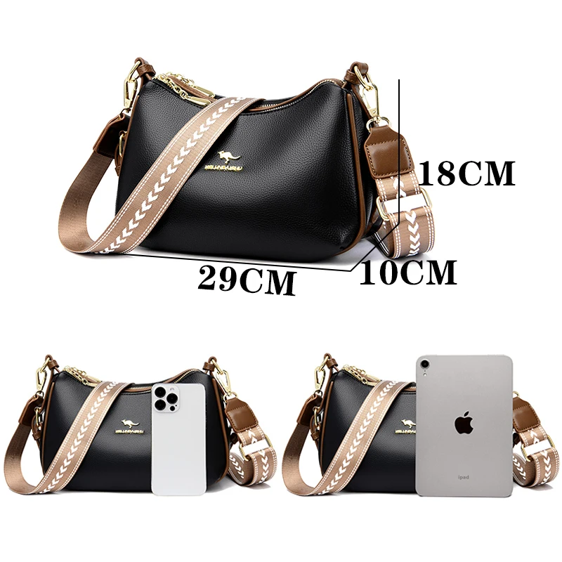 Luxury Brand Female Shoulder Bag Genuine Leather Women's Crossbody Bags Fashion Trend Designer Girl's Handbags Wallet Sac A Main