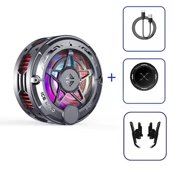 Univerzální přenosný magnetický polovodičový chladič telefonu K20 s digitálním displejem, RGB světly a výkonným chladicím ventilátorem pro hraní her. 10 nejlepší prodej mobilní chladič - №1