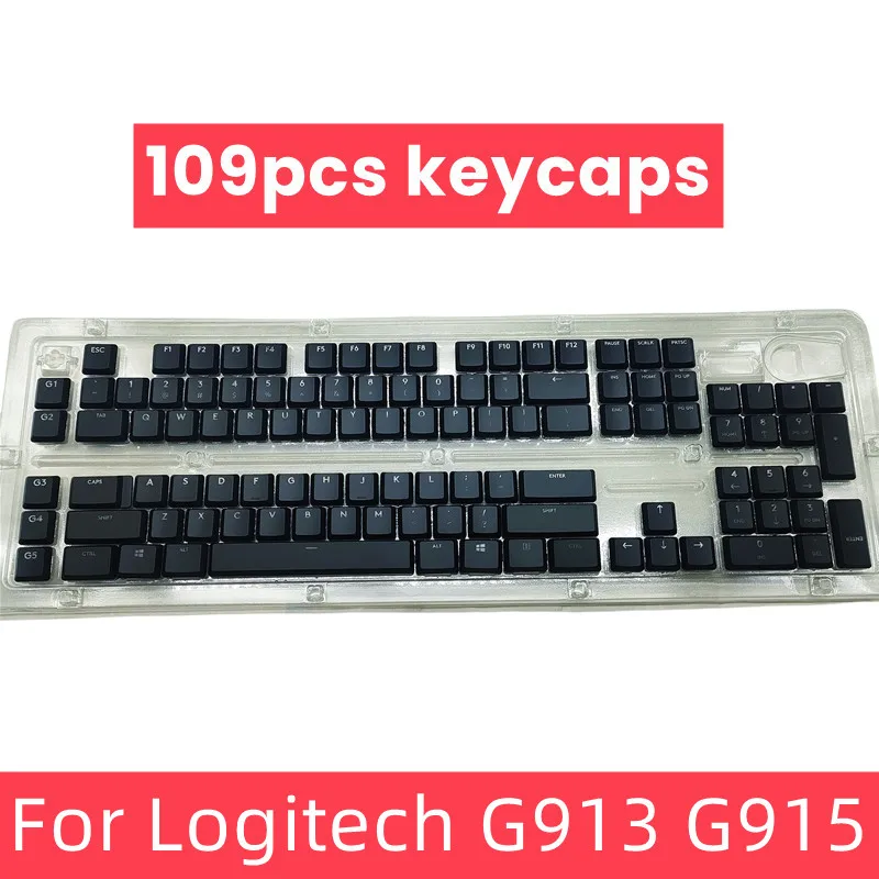 Tapa de tecla de repuesto única o juego completo de 109 teclas, adecuado para Logitech g913/g915/g813/g815, OEM de eje bajo de segunda generación