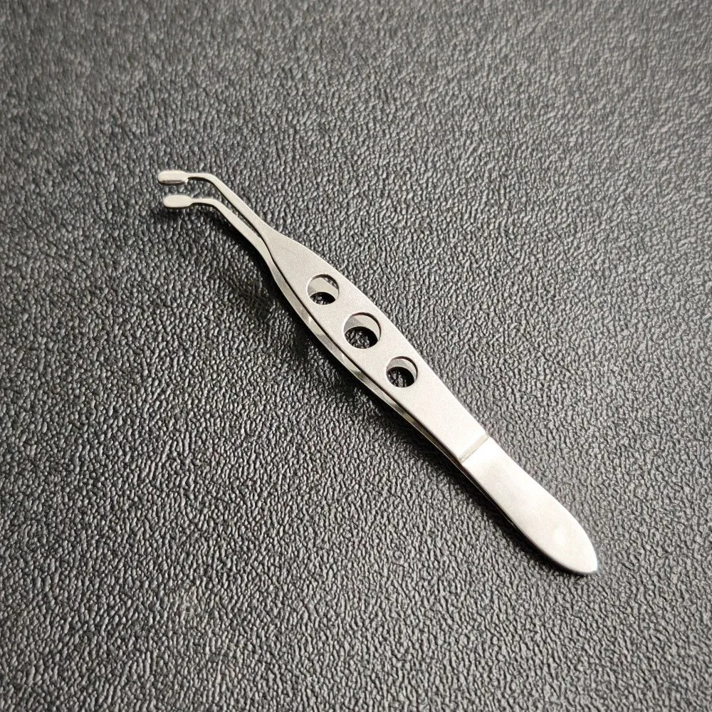 Round Head Meibomian Gland Forceps Stainless Steel Eyelid Clip Eyelid Tweezers Extension Compressor Meibum Expressor Tool