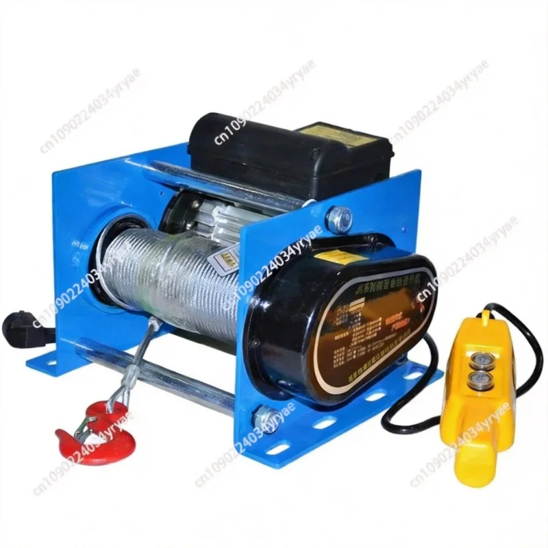 Electric Winch 200-400KG Electric Hoist 30M Steel Wire Rope Windlass Winding Engine Elevator Household Building Crane 220V