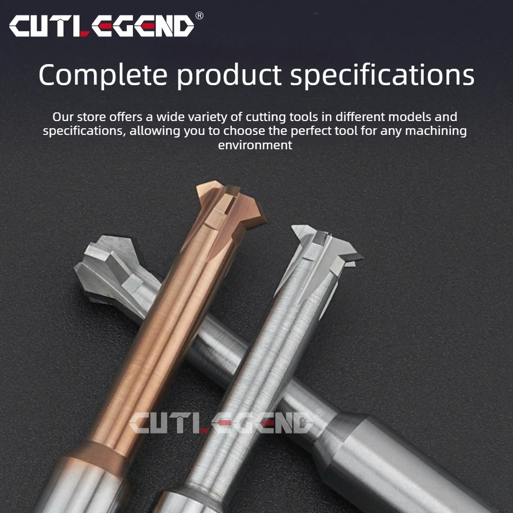 CUTLEGEND Vollhartmetall-Fasenfräser 60 ° 90 ° 120 ° Für Stahl- und Aluminium-CNC-Entgratungswerkzeug, Vorder- und Rückseiten-Entgrater – Detail 5
