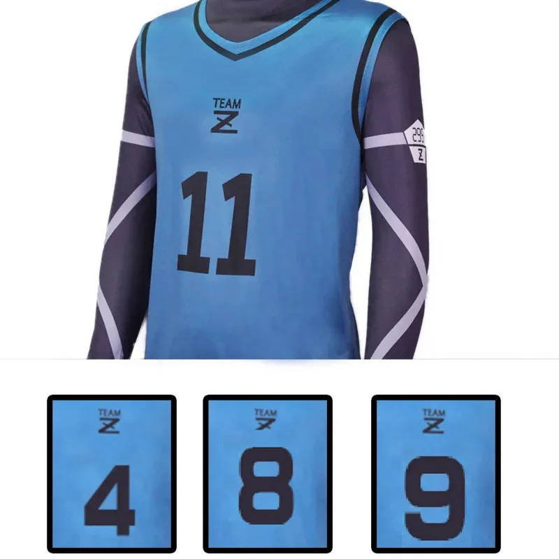 Una arena de osos Anime Blue Lock Cosplay disfraz Isagi Yoichi Chigiri Bachira Rensuke Kunigami fútbol maillot pie 2025 nuevo