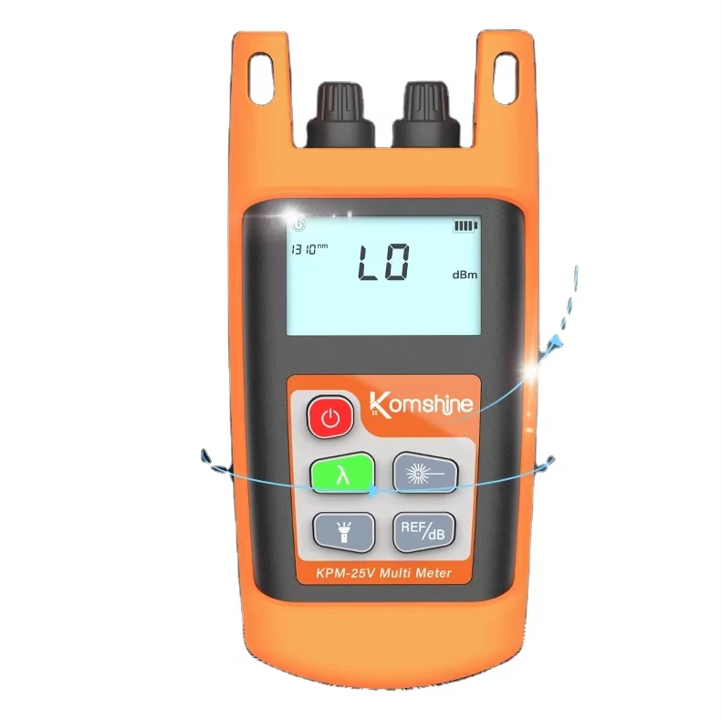 

Ручной KPM25V Mini FTTH волоконно-оптический испытательный инструмент Волоконно-оптический измеритель мощности OPM-тестер Длина волны с VFL LCD